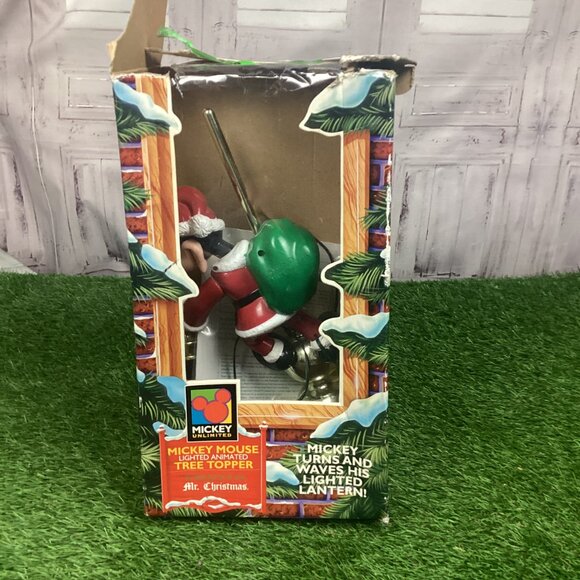 Mr. Christmas Mickey Mouse Tree Topper Lighted Animated w/Box - Picture 3 of 16